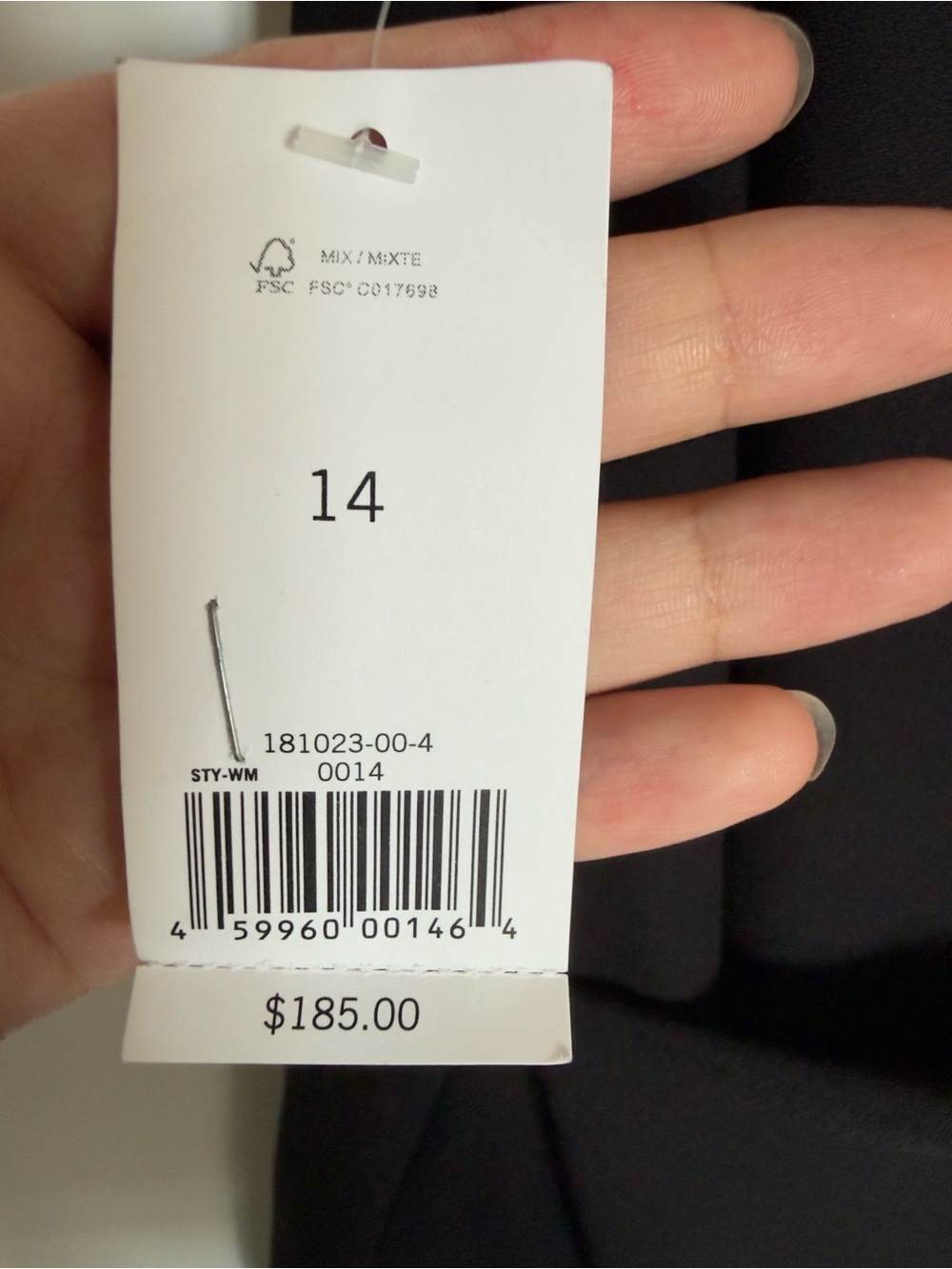 387. Banana Republic NWT Black Open Back Drape Sheath Dress Size 14 - Picture 3 of 8